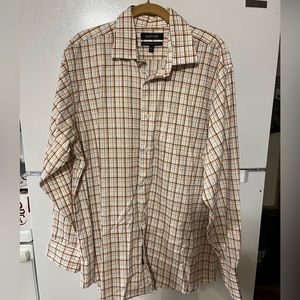 Murano European Fabric Men’s Button-Down Long Sleeve Shirt XL Retro Print‎ Multi